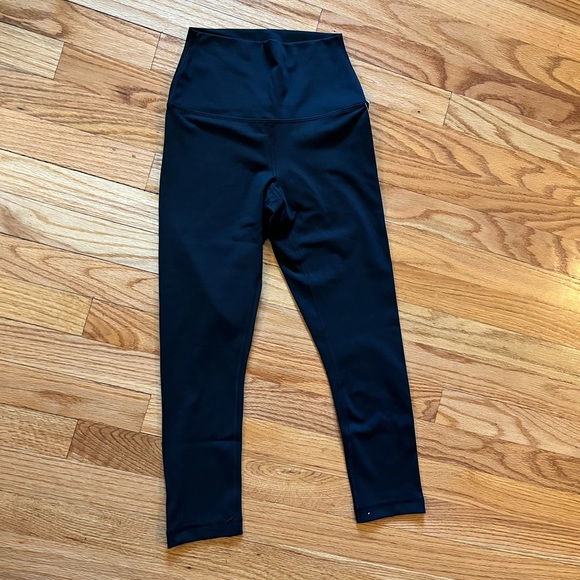 [90 degree by reflex] NWT hi rise capri length black yoga pants size XS - Picture 1 of 3